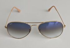 Ray-Ban Sunglasses Blue Gradient On Gold Aviator 62mm RRP£164 RB3025 001/3F SALE