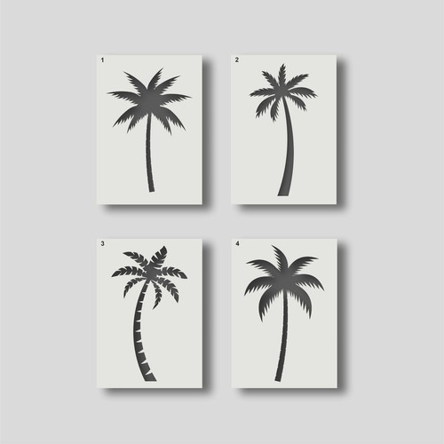 Palm tree stencils - for, wall