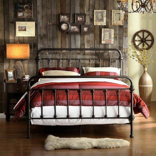 Queen size bed vintage iron - queen,