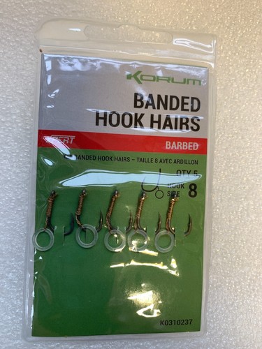 Korum banded hook - banded, barbed