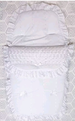 White cosy footmuff with - white,