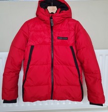 BOYS RED TED BAKER PADDED HOODED COAT AGE 13 YEARS