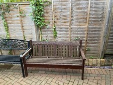 3 Seater Hardwood Bench Classic Wooden Garden Patio Outdoor Furniture Indoor 