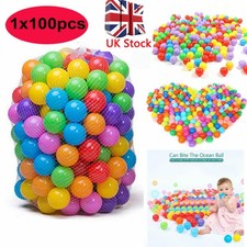 50-500x Pit Ocean Balls Soft Plastic Colour Swim Pool Toy Kids Baby Play Ball UK