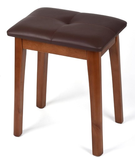 Solid wood vanity stool - wood,