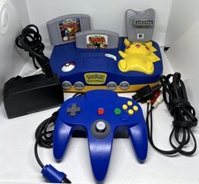 Nintendo 64 N64 Pokémon Pikachu Nintendo Console - With Pokémon Stadium & Snap