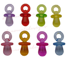 10 Pcs -  31mm Random Mixed Acrylic Smooth Dummies Pendant Charm Pram H171