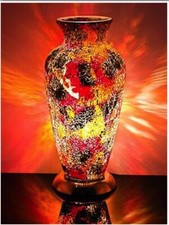 Mosaic Vase Lamp RED