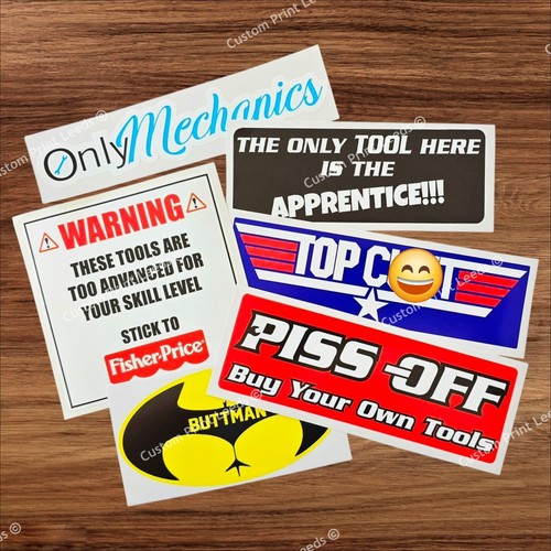 Tool box novelty sticker decal - tool,