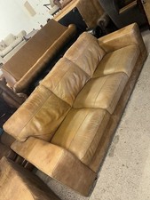 DFS Tan Real Leather Three