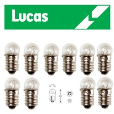 Lucas 12v 2.2w 987 MES G11 E10 Screw In Light Bulb Classic Car Smiths Gauge x10