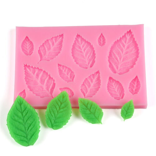 Leaves pink silicone mould - pink,