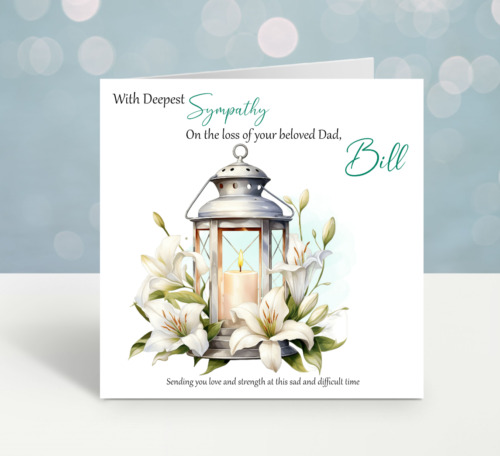 Personalised sympathy card - personalised,