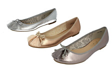 Ladies Spot On Ballerina Style Slip On Shoes: F80198