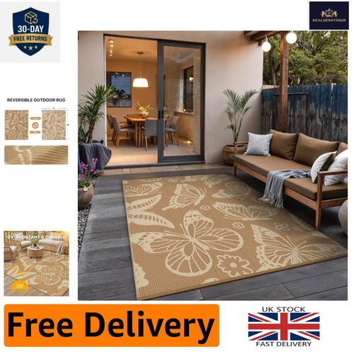 Durable butterfly outdoor rug - durable,