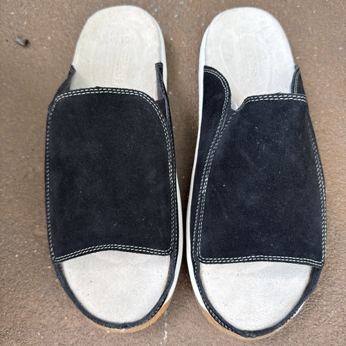 Lands end black suede - black,