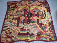 VINTAGE BAUHAUS SCARF Gunta Stolz Wool Shawl Wrap