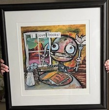 Quality Primary Educational “I Love Books”Framed Signed Artist Art Print AP