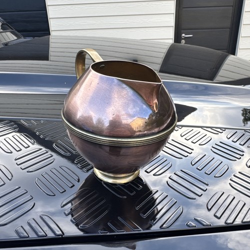 Vintage brass jug with - ,