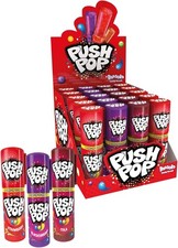 Push Pop Lollipops – 20 Lollies of 3 Assorted Flavours - 10 Strawberry - 5 Bl