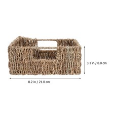  Straw Storage Basket Small Woven Baskets Wedding Empty with Handles