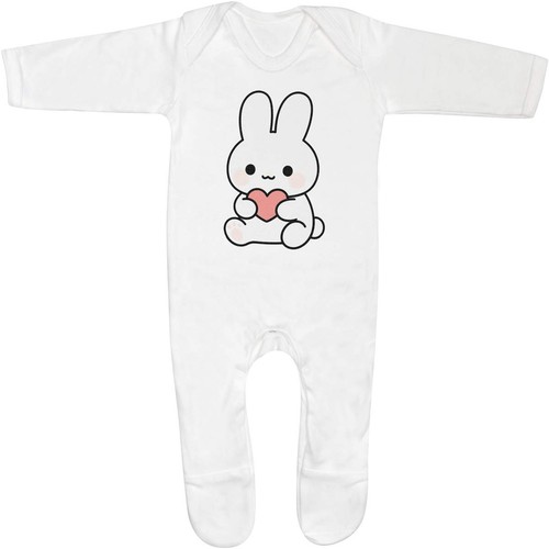 Kawaii bunny holding heart - 'kawaii,