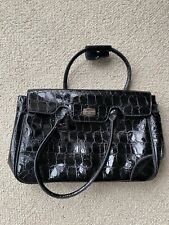 JASPER CONRAN TRIPP Black Patent Weekend / Large Tote Bag - IMMACULATE 