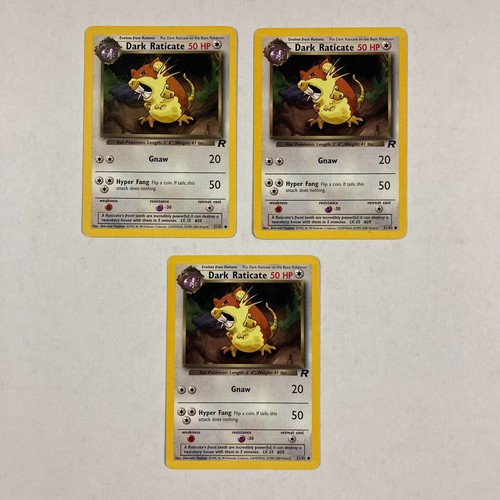 Pokémon tcg dark - 3x, raticate