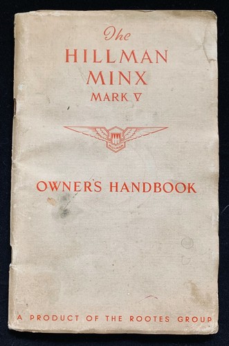 Hillman minx mark owner s - hillman,