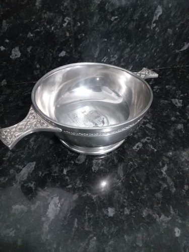 Vintage scottish pewter quaich - vintage,