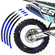 For TM Racing 300 / MX300 07-21 Wheel Stickers Rim 21" 19" Dirt Bike B01B Blue