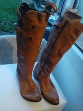 DUNE TAN KNEE HIGH BOOTS SZ 6/39