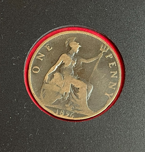 1896 queen victoria one penny - queen,