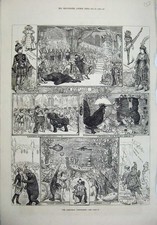 Original Old Antique Print