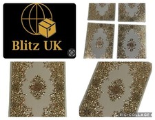PVC GOLD COLOUR RECTANGLE LACE EFFECT TABLE PLACE MAT  CHRISTMAS WEDDINGS DECOR