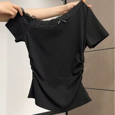 Lace Off Shoulder Casual T