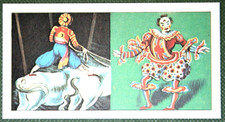 BARE BACK HORSE RIDING & CLOWN   Circus Acts   Vintage 1968 Card  JE21M