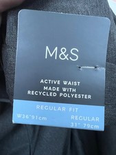 Men's M & S GREY TROUSERS W36