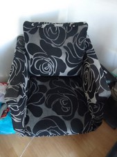 Black Swivel Chair with Chrome