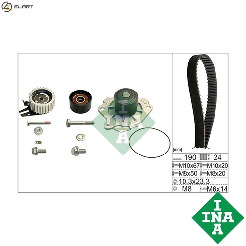 Water pump timing belt - pump,