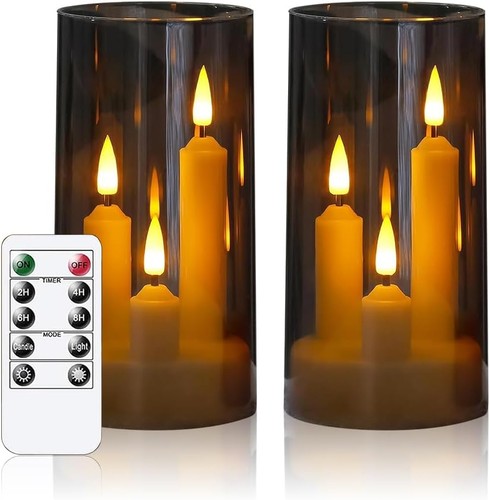 Grey led flickering candles - grey,
