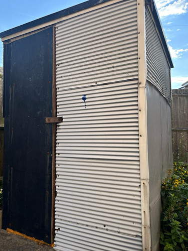 Garden shed metal - wood, with