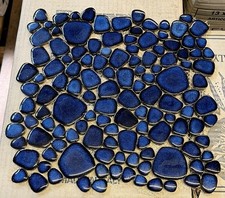 1 X Cobalt Blue Pebble Mosaic