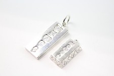 Sterling Silver Ingot Pendants Jubilee Etched Birmingham x 2 (31g)