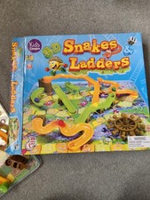  3D Snakes And Ladders Game In Original Box. missing 1 ball and dice