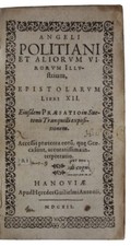 1612 POLIZIANO Philosophy