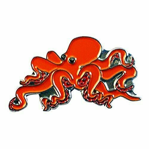 Octopus metal enamel pin badge - octopus,