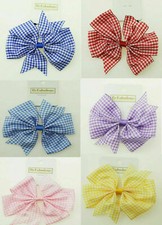 Girls School Hair Accessories Gingham Hair Clips Bobbles Alice Band Cheerleader