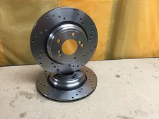 REAR BRAKE DISC CROSS DRILLED FOR BMW M3 E46 COUPE CONVERTIBLE CSL Z4M E85 E86