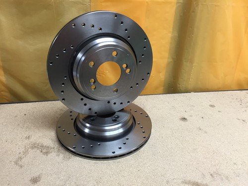 Rear brake disc cross drilled - rear,